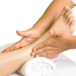 massaging feet